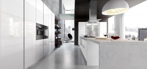 Cucina moderna bianca Glass di Arredo3