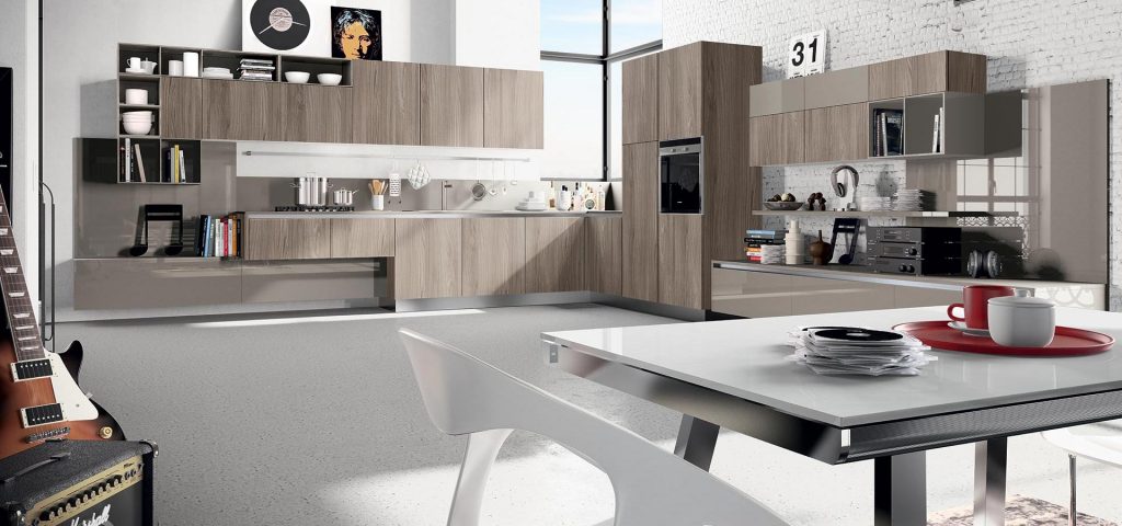 Cucina Round di Arredo3 con soggiorno da righetti mobili a Novara