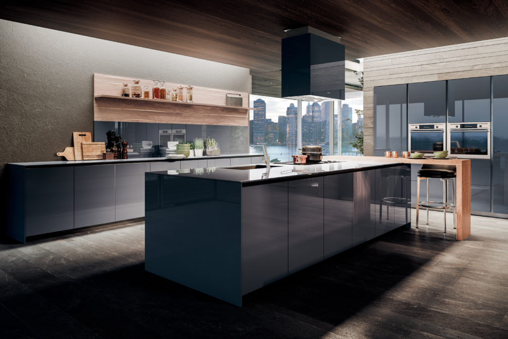 Cucina in vetro e Laminam Evolution di GDArredamenti